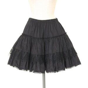 Black Peace Now gothic lolita tiered skirt